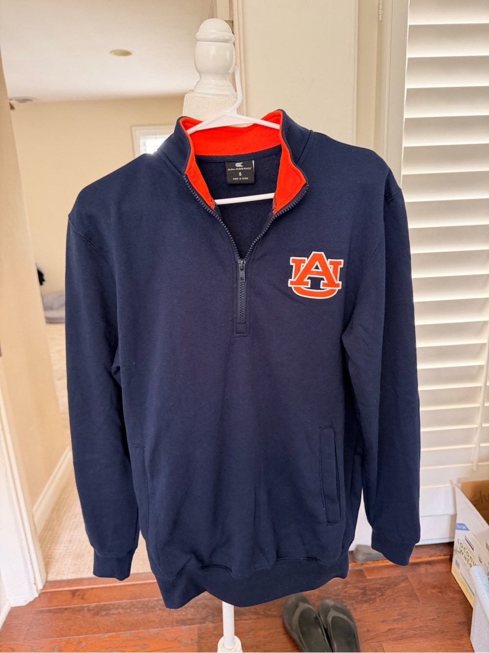 Colosseum Navy and Orange Men's Pullover